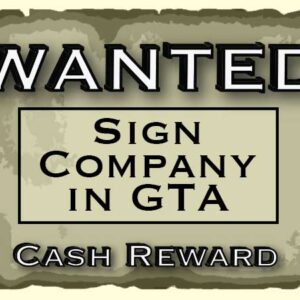 Wanted to buy-Sign company in the Toronto region